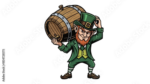 Leprechaun Carrying a Barrel St