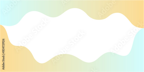 パステルカラーの優しい波形のフレーム素材