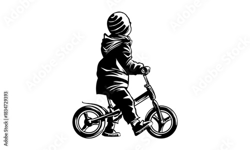 Vector illustration push bike