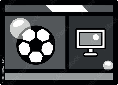 Football and Computer Screen Icon