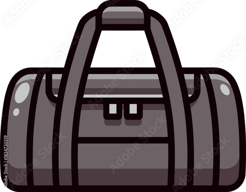 Stylized duffel bag illustration