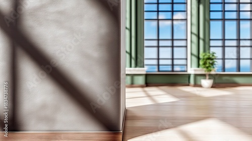 Wall with Shadow and Window View