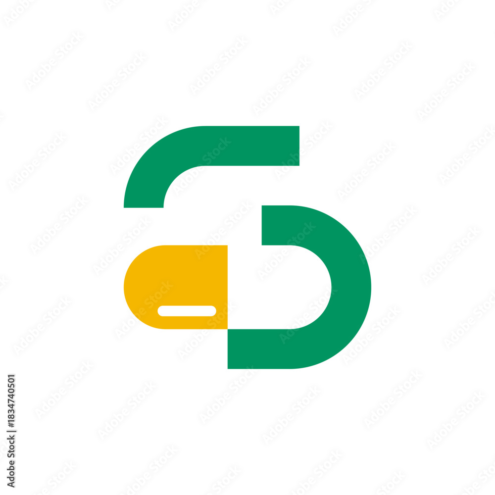 Fototapeta premium G Letter Drug Medical Pharmacy Health Care Initial Logo Design Vector