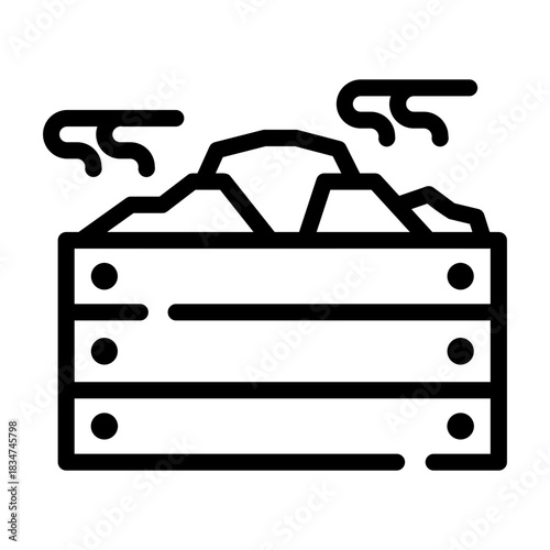 stones heater Line Icon