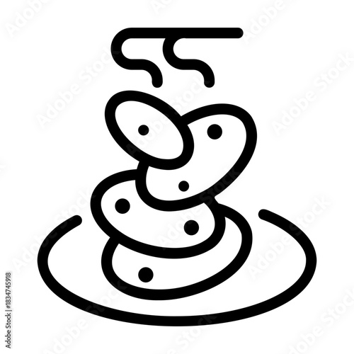 hot stones Line Icon
