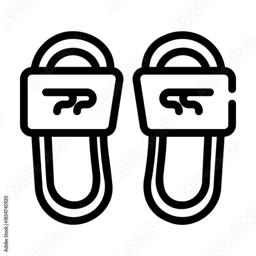 flip flops Line Icon