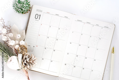 카피공간이 있는 2026년 한국의 1월 달력