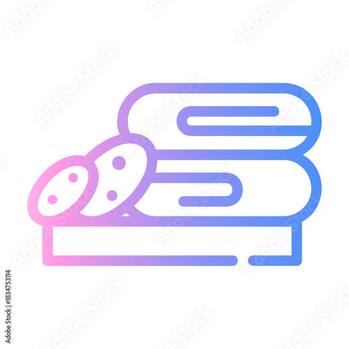 towels Line Gradient Icon