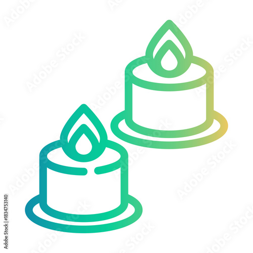aromatherapy candles Line Gradient Icon