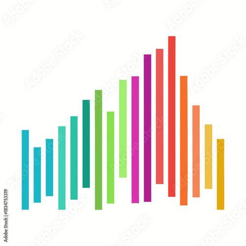 Colorful Abstract Sound Wave Illustration