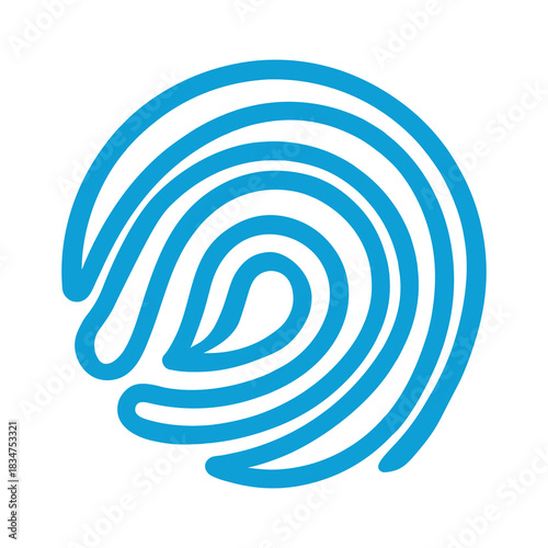 Modern Abstract Fingerprint Line Artwork
