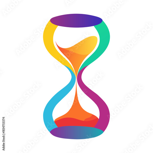 Colorful Modern Hourglass Flowing Sand Art