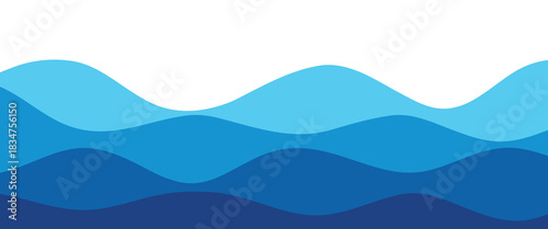 sea beach vector illustration. abstract wave background. blue wave background.