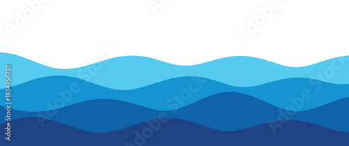 sea beach vector illustration. abstract wave background. blue wave background.