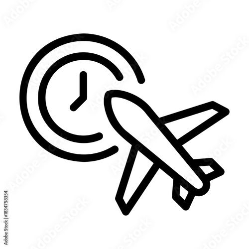 flight time Line Icon