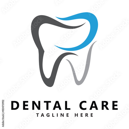 Dental logo design vector dental care clinic logo template