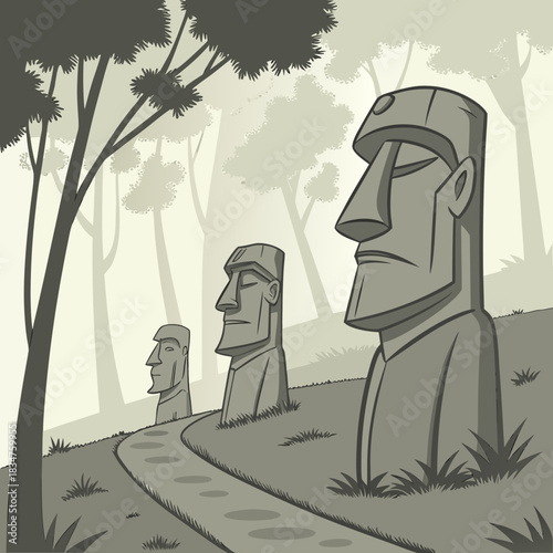 Temple Guarded by Living Statues 1