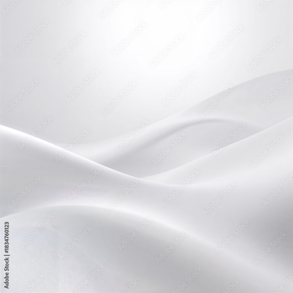 Obraz premium Minimal White Abstract Smooth Waves Background