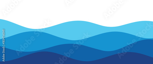 sea beach vector illustration. abstract wave background. blue wave background.