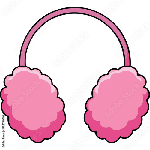 Fluffy Pink Ear Muffs for Cold Weather Protection Adorable Winter Accessory for Girls and Women with Soft Plush Texture