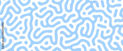 abstract blue element. Wavy and swirled brush strokes seamless pattern. Abstract liquid background. vector illustration.