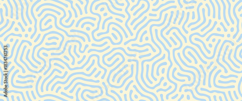 minimal wavy abstract background with pastel blue and cream colors, inspired by 60s and 70s retro style. cream background. blue background.
