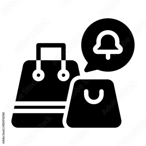 shopping notification Solid icon