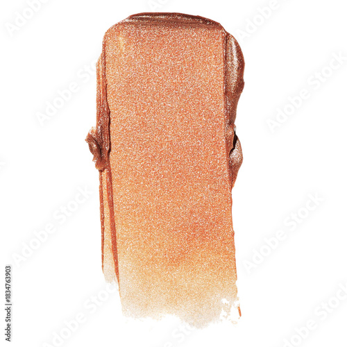 Stunning bronze shimmer smear for radiant skin glow, perfect for beauty bloggers and makeup tutorials, adding a touch of luxury and glamour