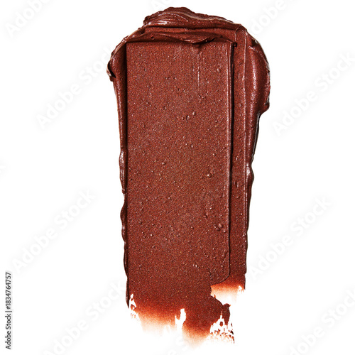 Rich chocolate brown cream, a decadent beauty product texture, perfect for cosmetic ads and creative design projects, a luxurious beauty indulgence
