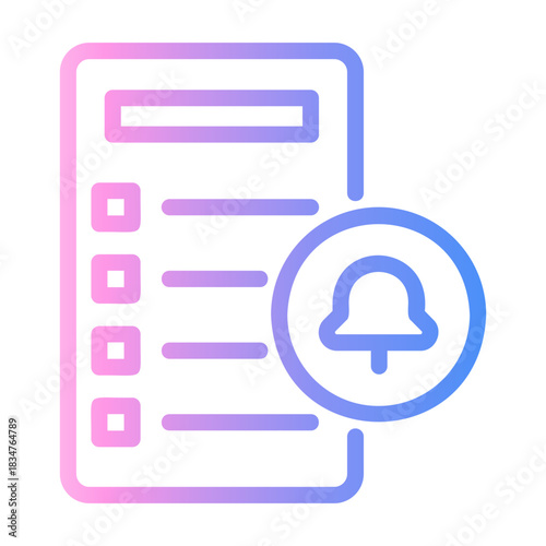 reminder Line Gradient Icon