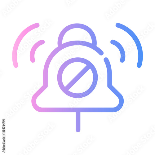 no alarm Line Gradient Icon
