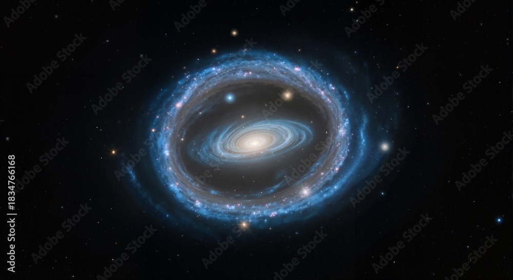 Obraz premium Swirling Galaxy in Space