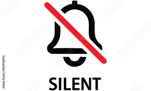 Silent Mode Icon – No Sound Bell Symbol for Notifications and Alerts