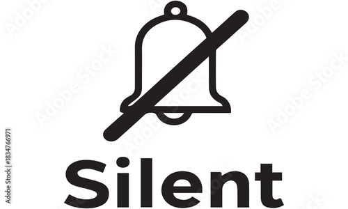 Silent Mode Icon – No Sound Bell Symbol for Notifications and Alerts