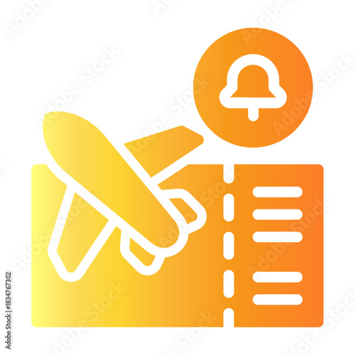 boarding pass Gradient icon