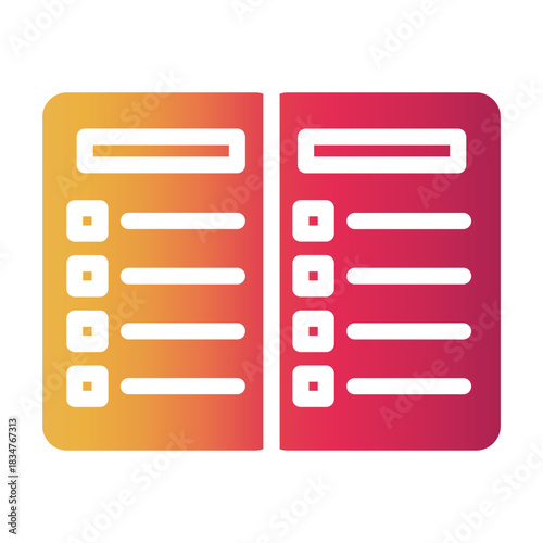 bullet list Gradient icon