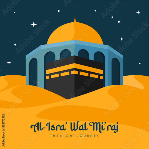 vector isra miraj background template