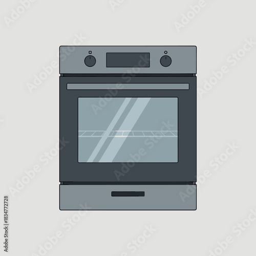 A modern electric oven designed for kitchen use, suitable for cooking and baking various foods.