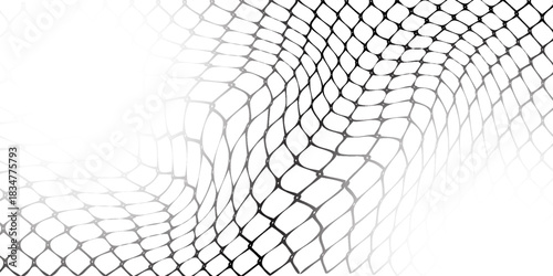 Abstract Black And White Mesh Wave Pattern For Design, Background, And Texture Use