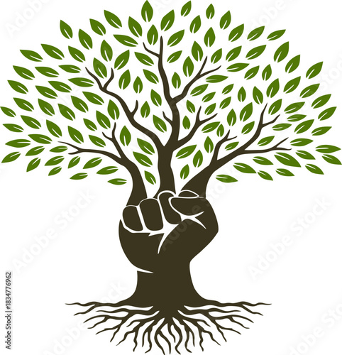 Tree with Fist Roots