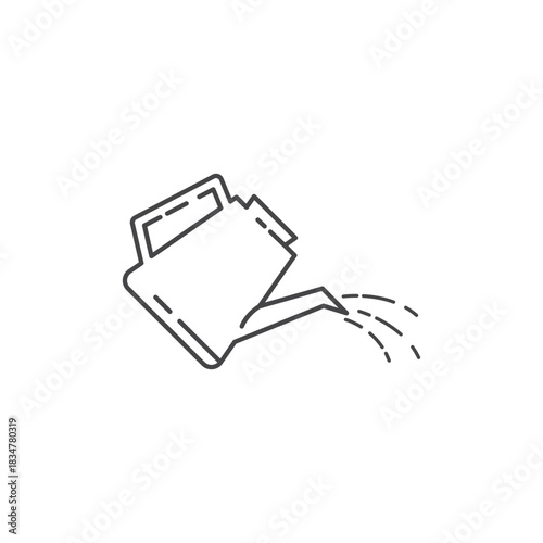 watering can pouring water.