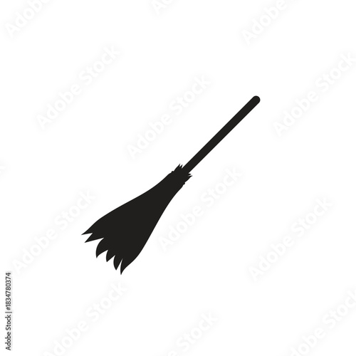 Broom stick silhouette