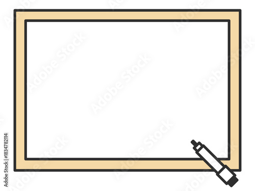 Simple whiteboard and marker frame