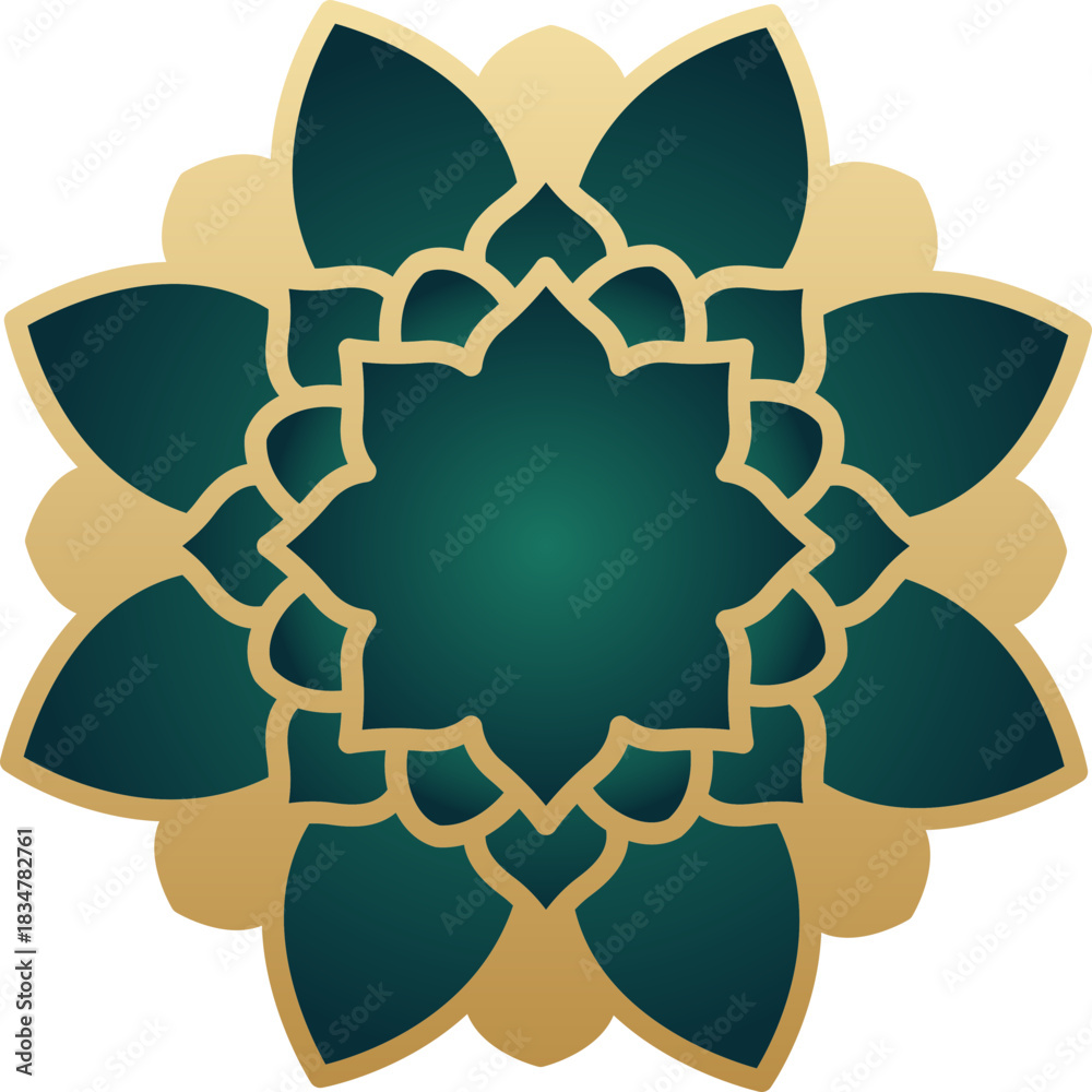 Fototapeta premium Mandala Gold Gradient