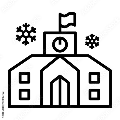 school holidays Line Icon