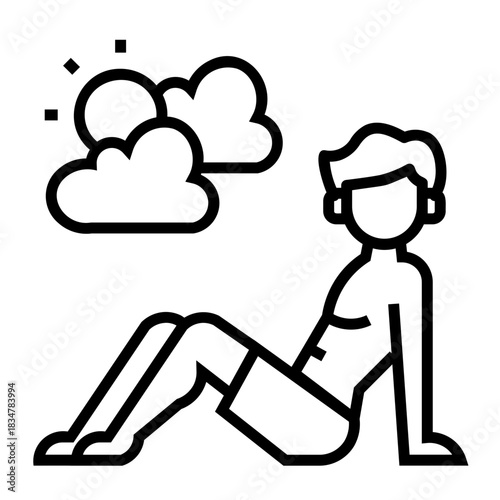 school holidays Line Icon