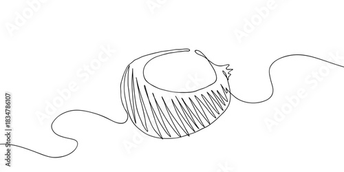 Corn kernels, sketch style in one continuous line. one line drawing design, vector illustration. Editable stroke.