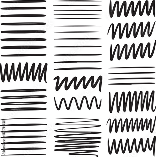 Abstract Lines and Scribbles Collection