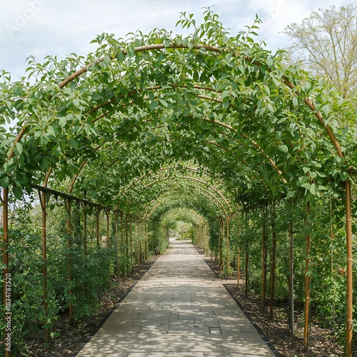 Living Arbors as Shaded Walkways Plant covered arbors create nat