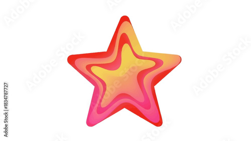 Vibrant Fluid Gradient Christmas Star Vector Art